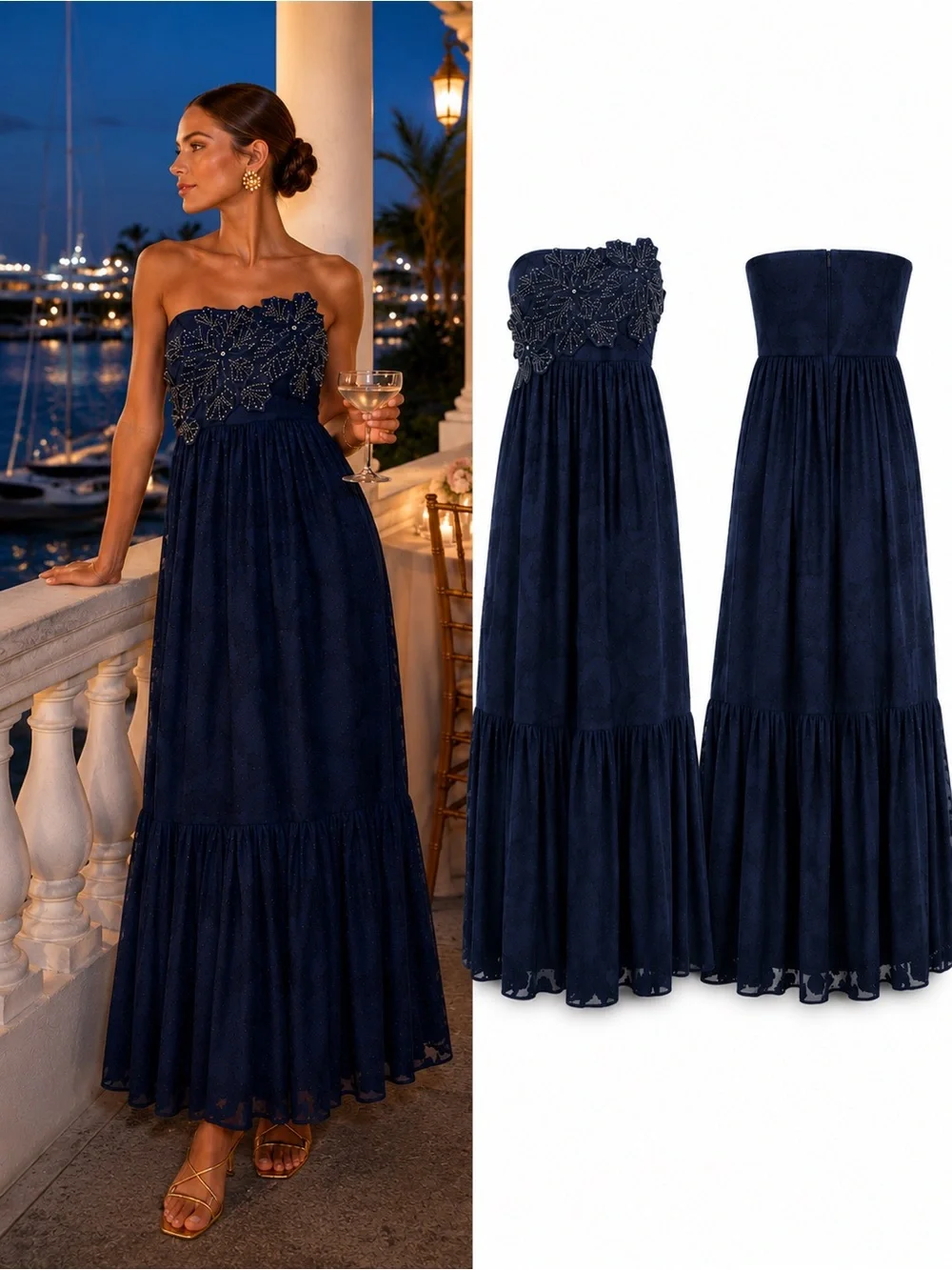 Women's Mollylynn Clip Maxi Dress in Navy - Lilly Pulitzer Women's Mollylynn Clip Maxi Dress in Navy - Lilly Pulitzer